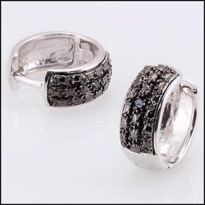 Woman's Diamond & Silver Earrings